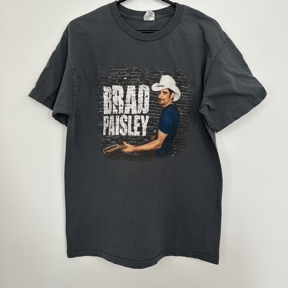 Brad Paisley‎ Shirt Mens Large Gray 2015 Country Nation Tour Concert Tee Music